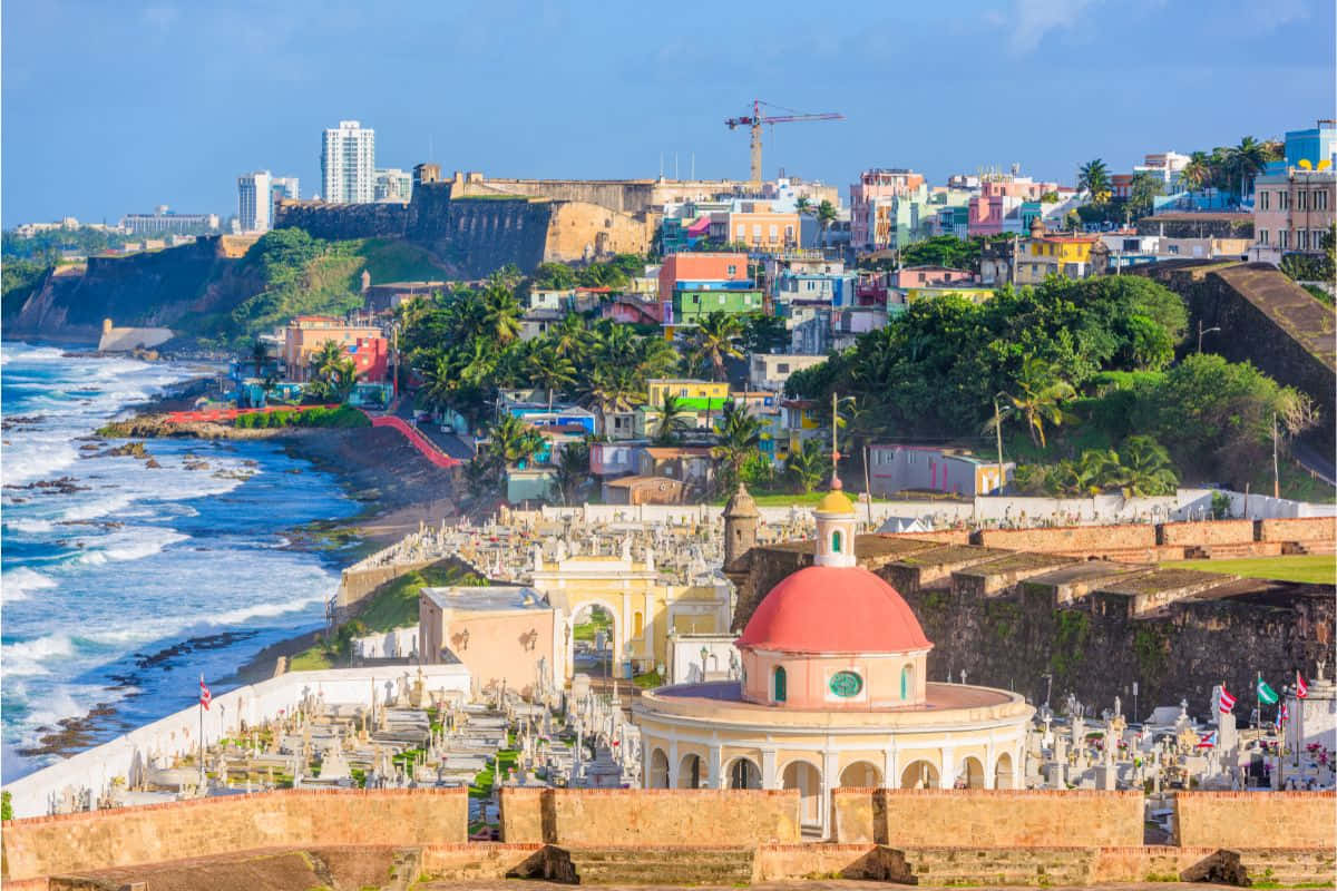 Castillo San Felipe Del Morro Aerial View Background