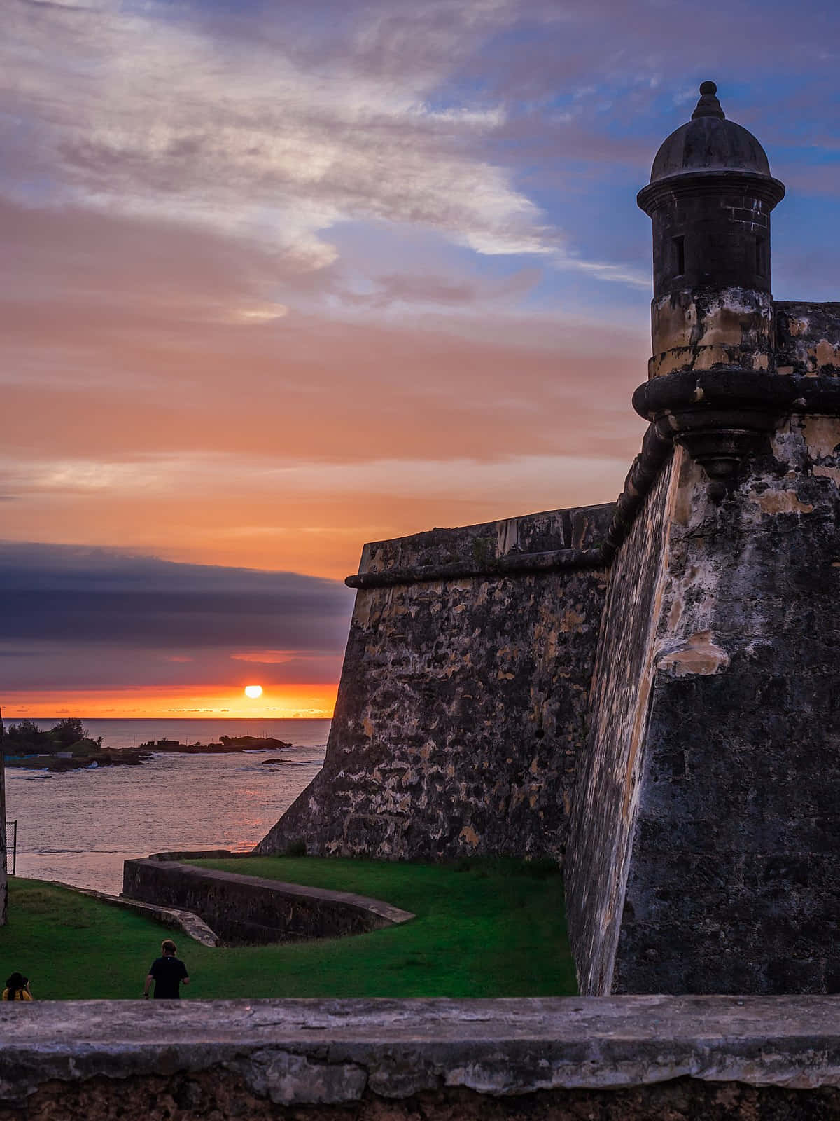 Castillo San Felipe Del Morro At Sunset Background