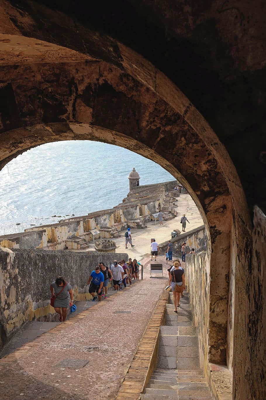 Castillo San Felipe Del Morro Tourists Walking