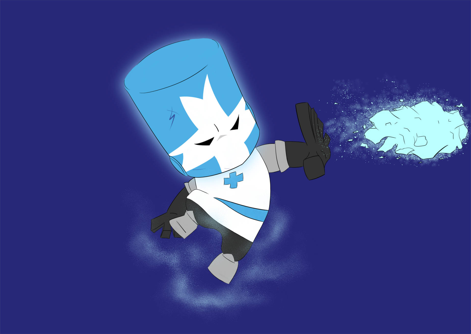 Castle Crashers Blue Knight Attack Background