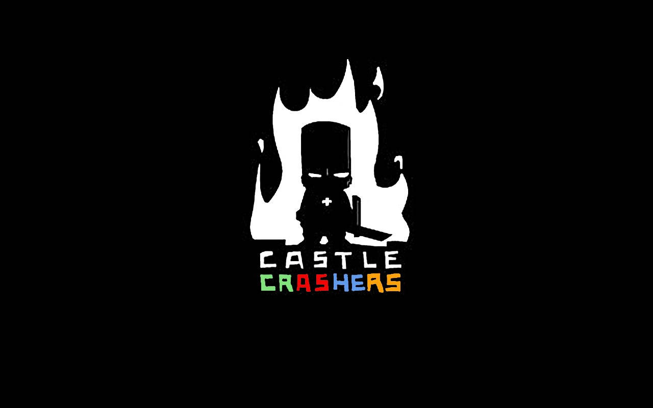 Castle Crashers Character Black And White Background