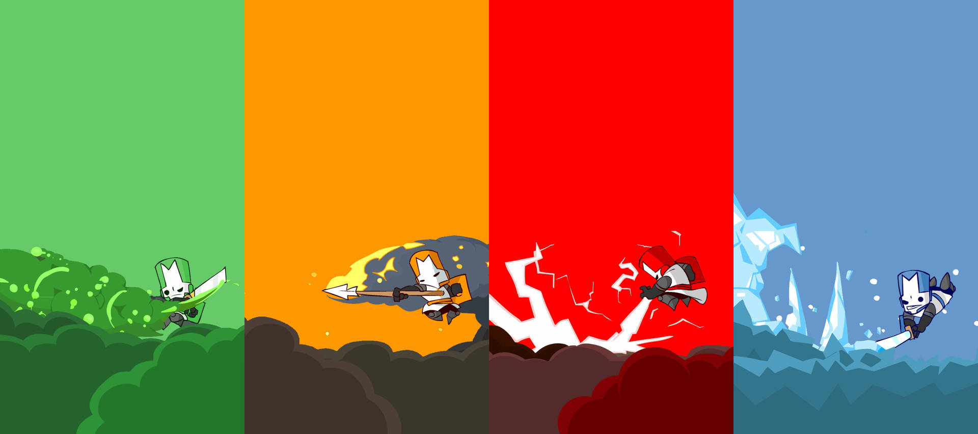 Castle Crashers' Characters Magic Skills Background