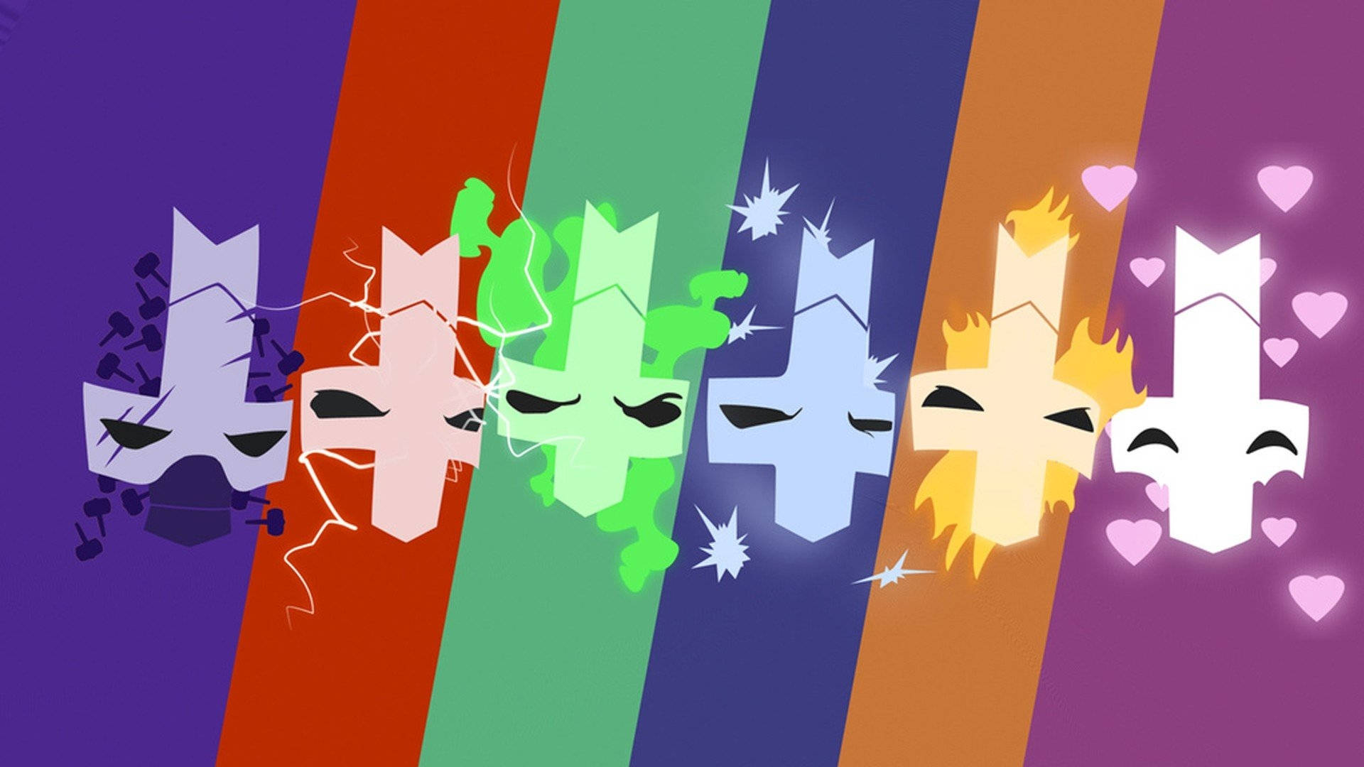 Castle Crashers Cute Knights Background