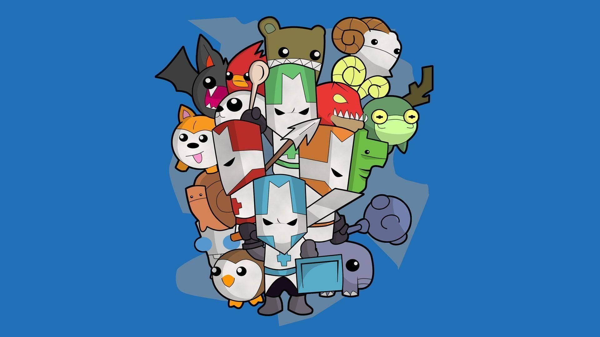Castle Crashers Knights Animal Orbs Background