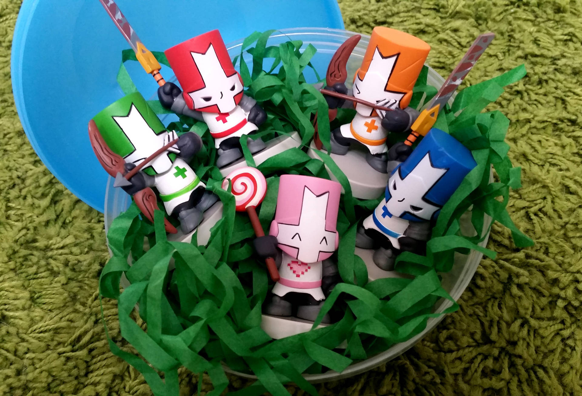 Castle Crashers Knights Figurines Background
