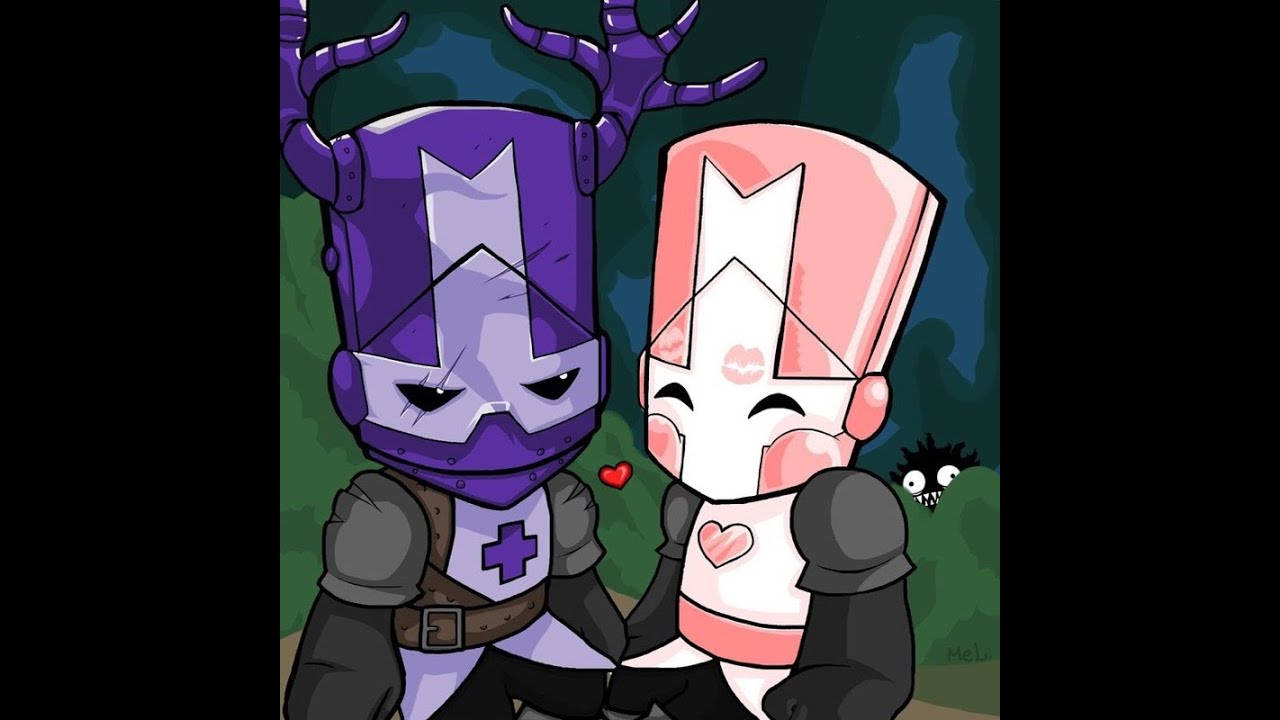 Castle Crashers Purple Pink Knights Love Background