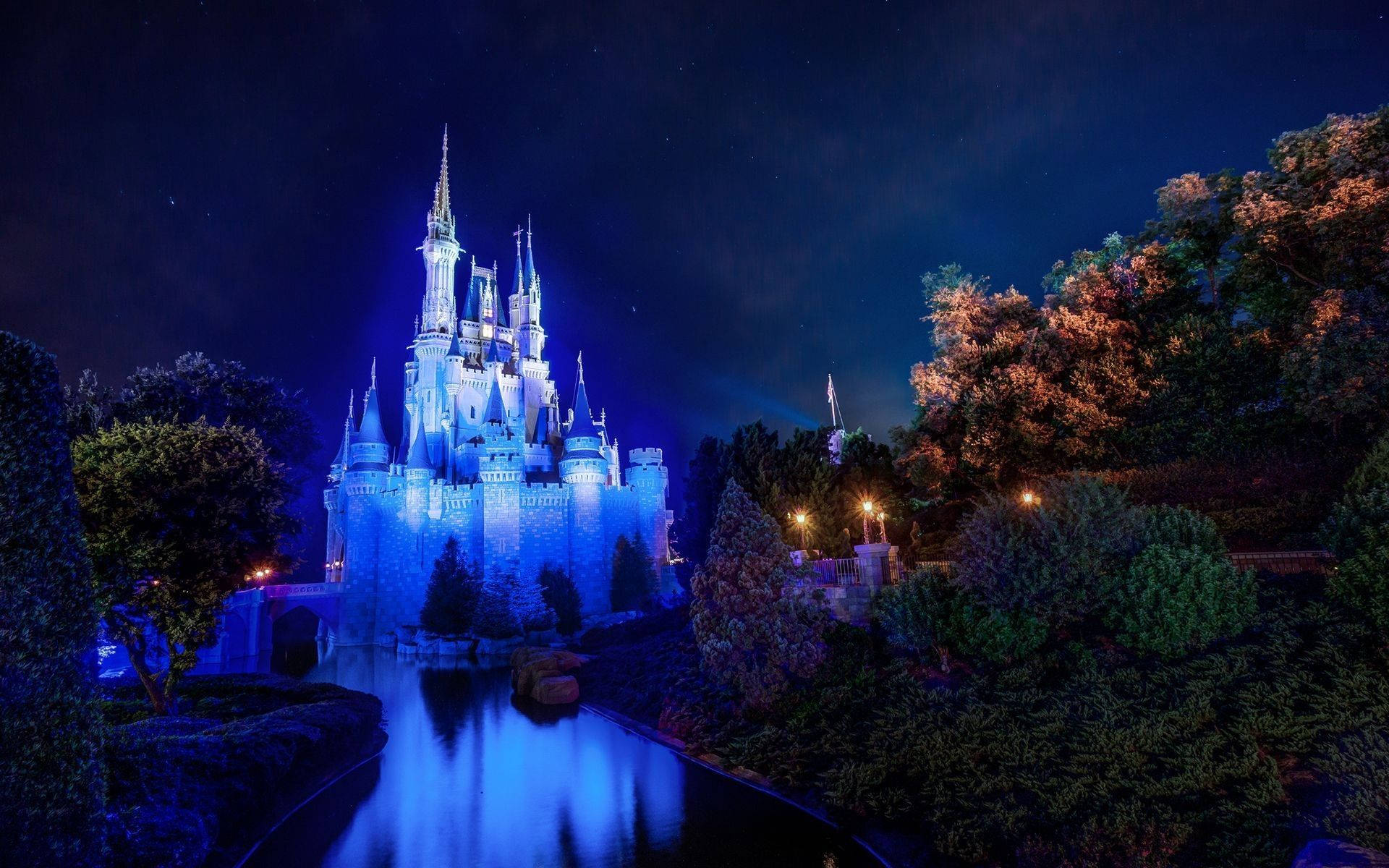 Castle Glowing Pixel Disney Laptop Background