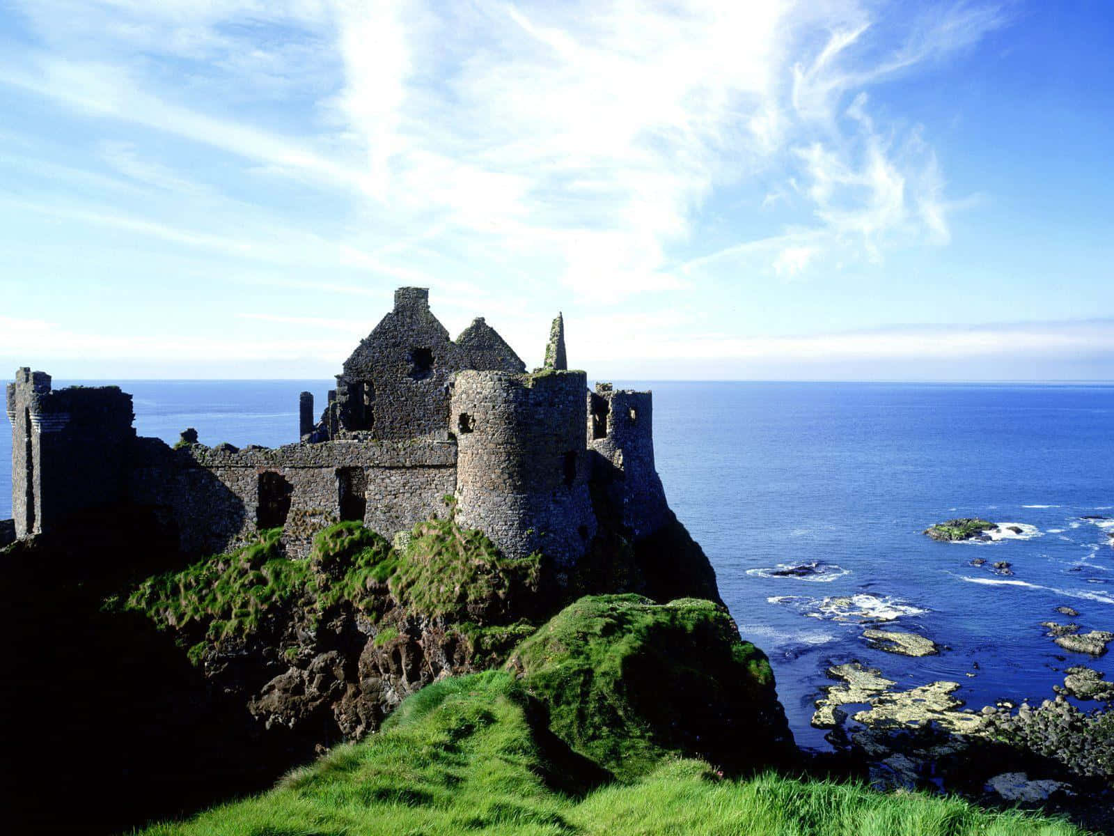 Castle On Cliff Ireland Desktop Background