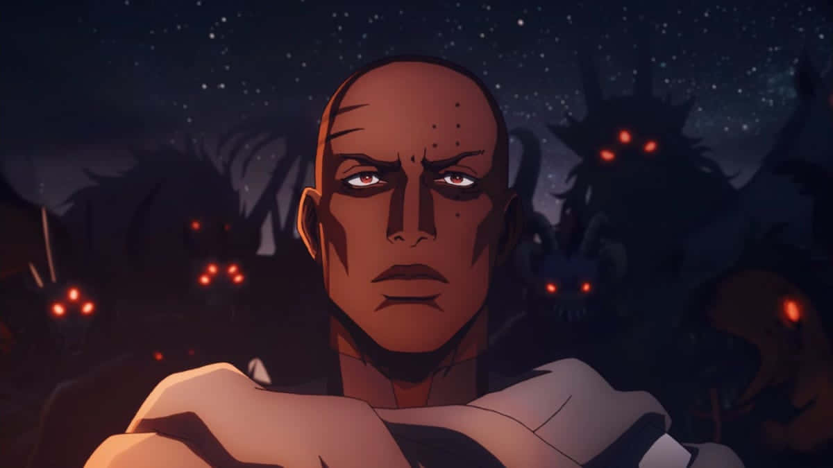 Castlevania Animated Character Night Backdrop Background