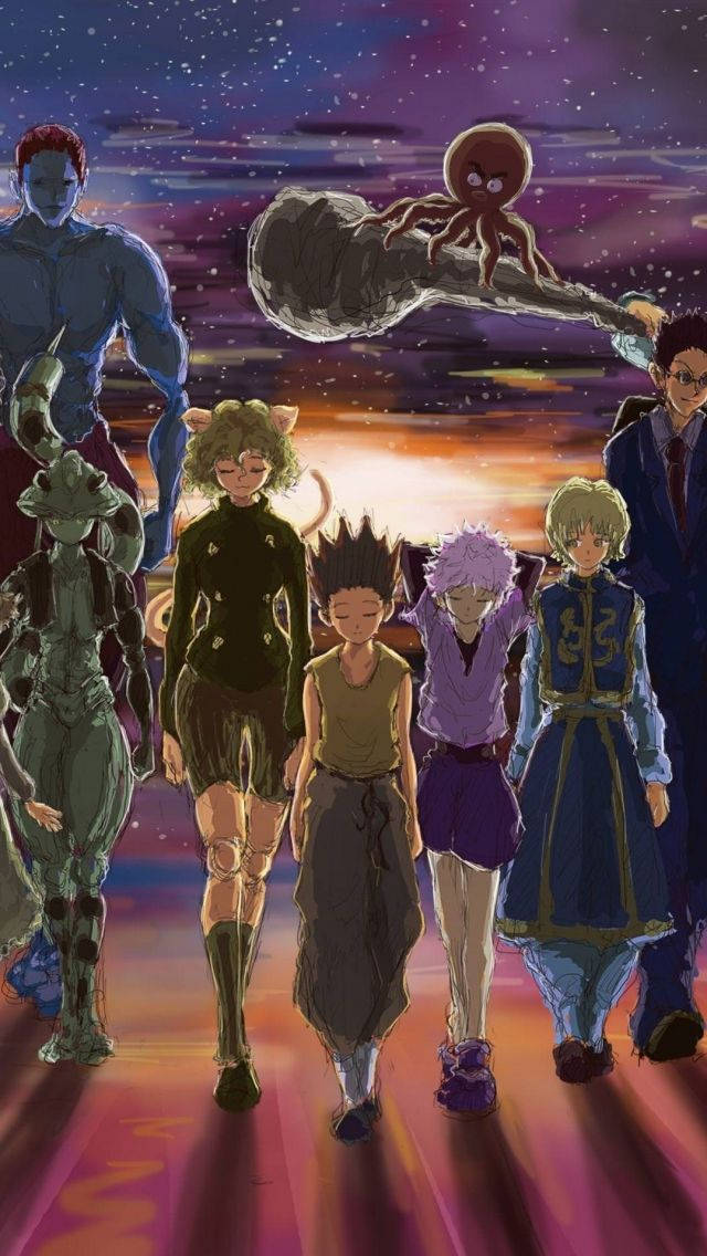 Casts Walking Away As A Hunter X Hunter Iphone Background