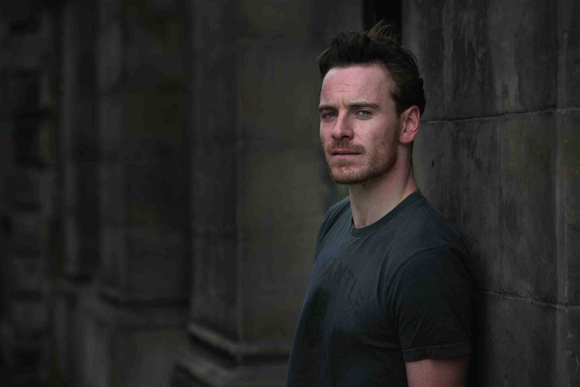 Casual Michael Fassbender Shoot Background
