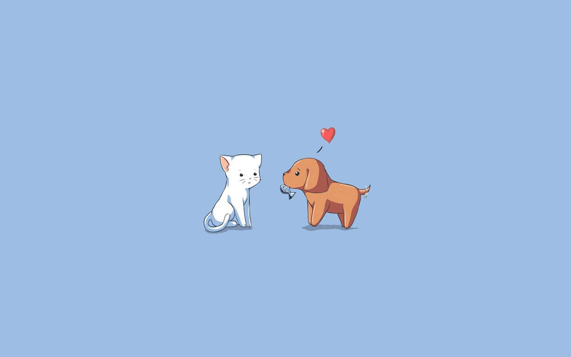Cat And Dog Art Background
