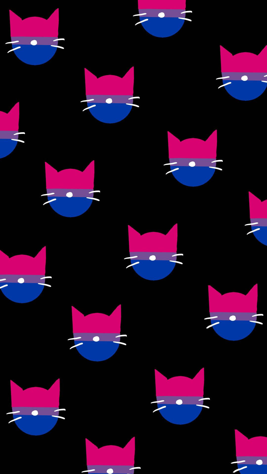 Cat Bisexual Flag Background