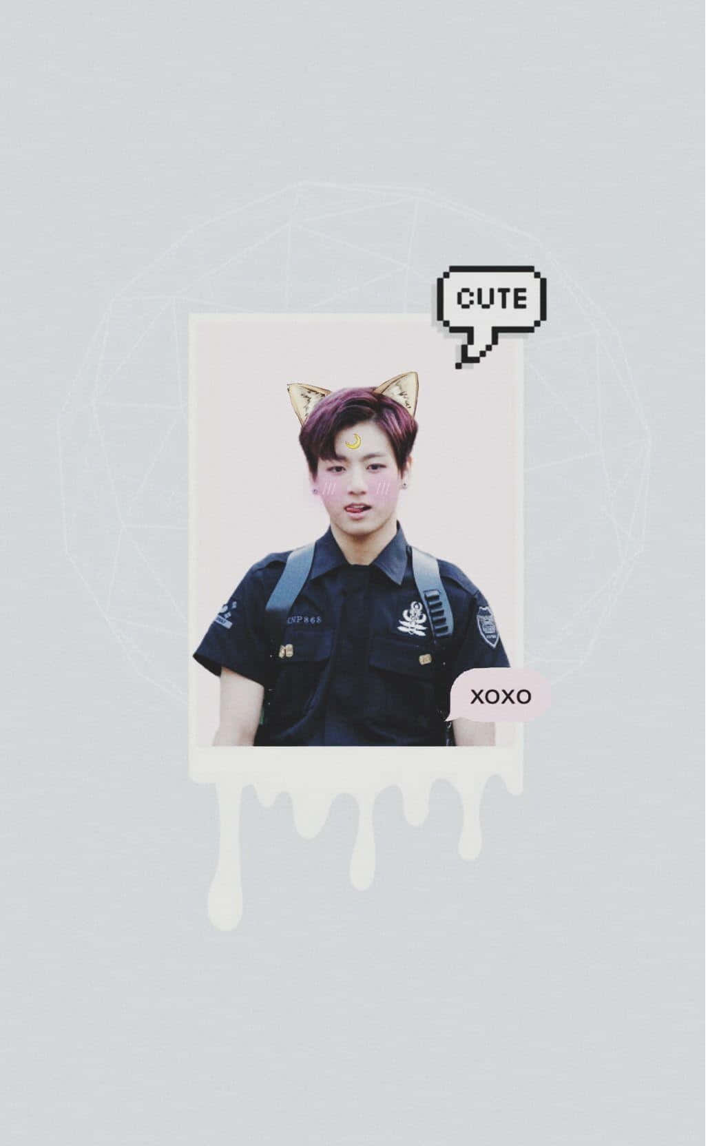 Cat Eared Police Officer Artwork Background
