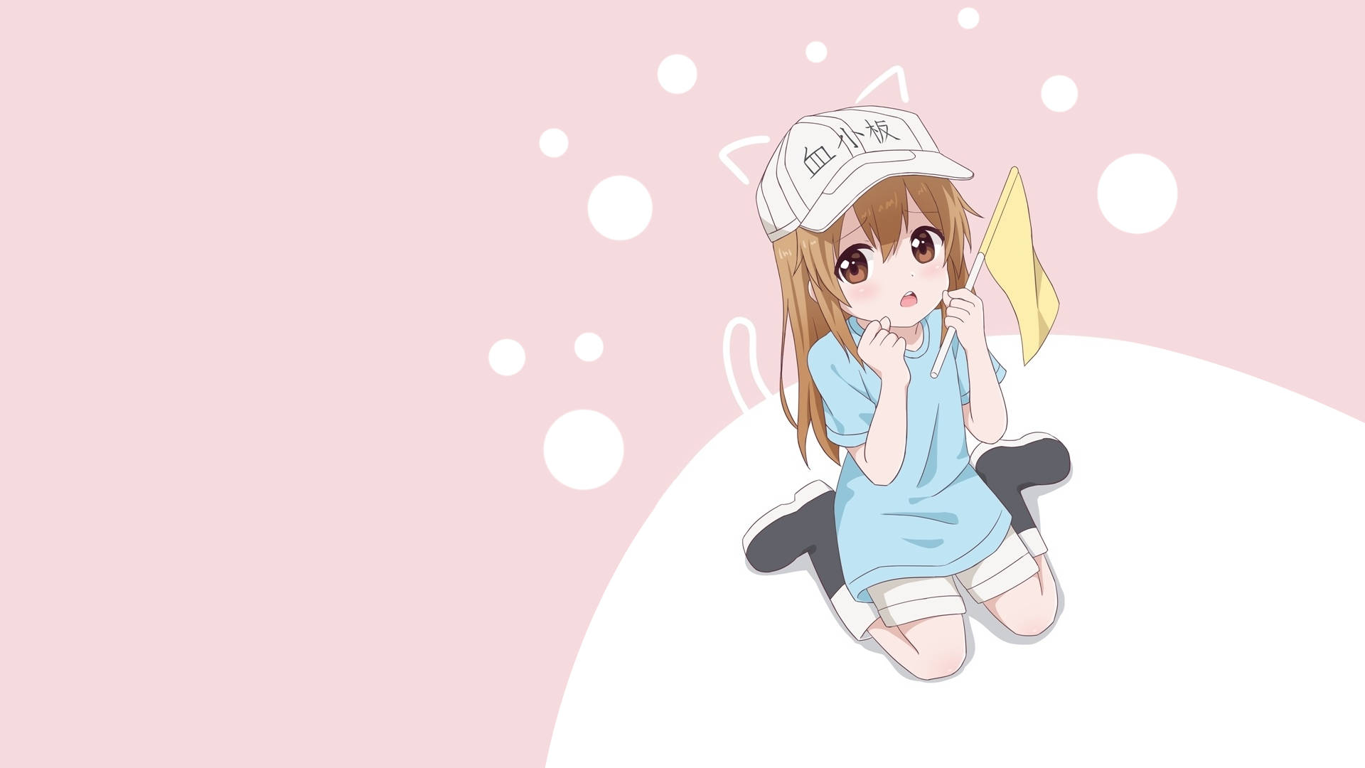 Cat Ears Platelet Cells At Work Background