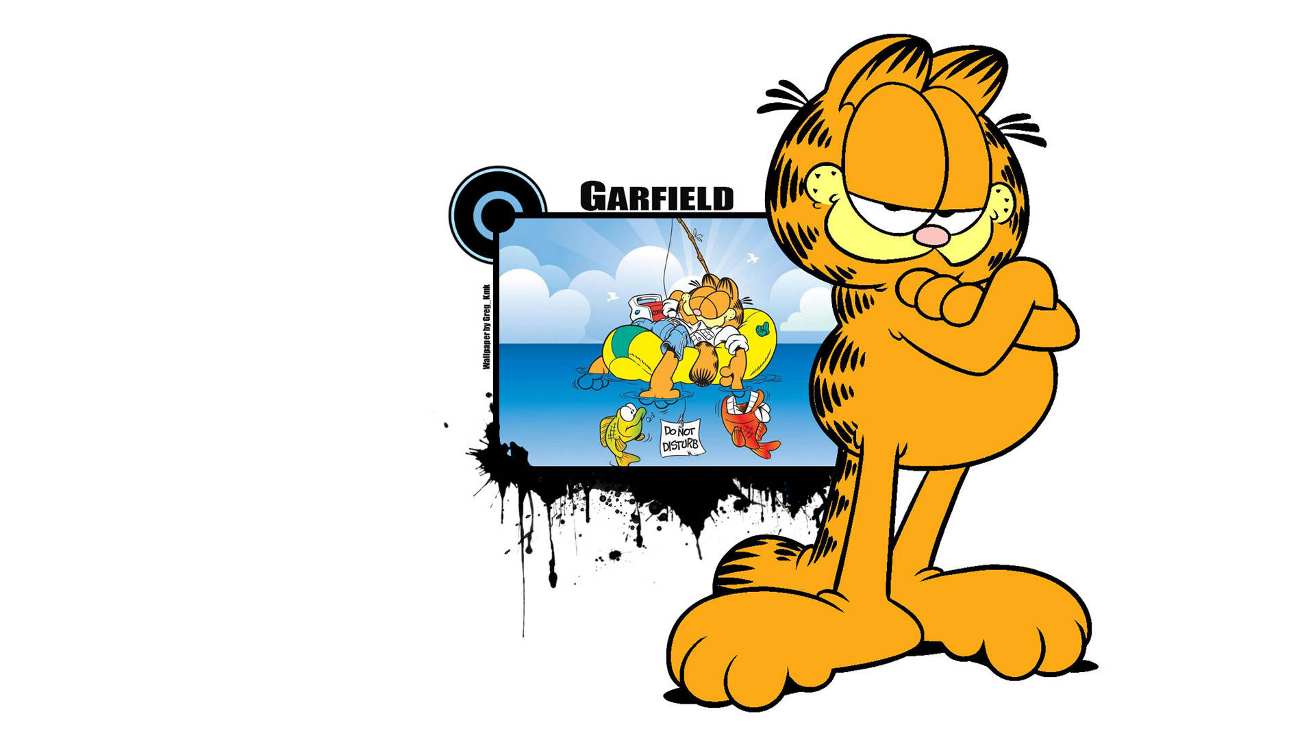 Cat Garfield And Picture Frame Background