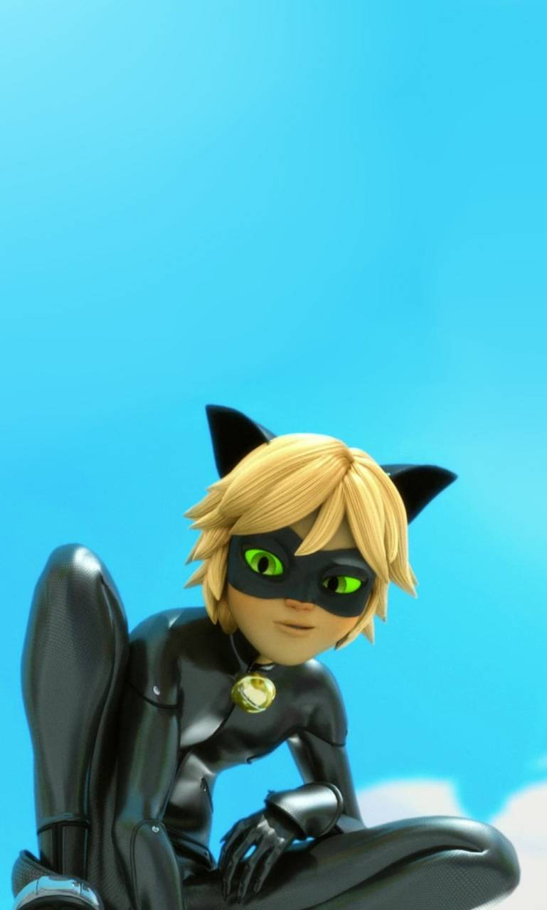 Cat Noir And The Sky Background