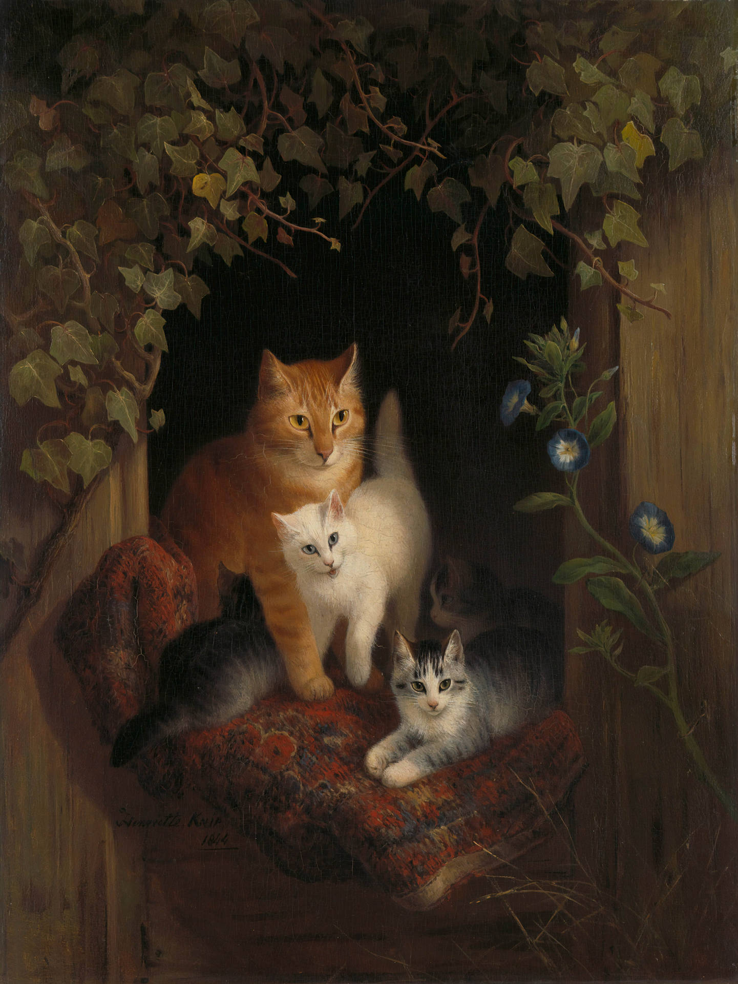 Cat With Kittens Henriette Ronner Knip Painting