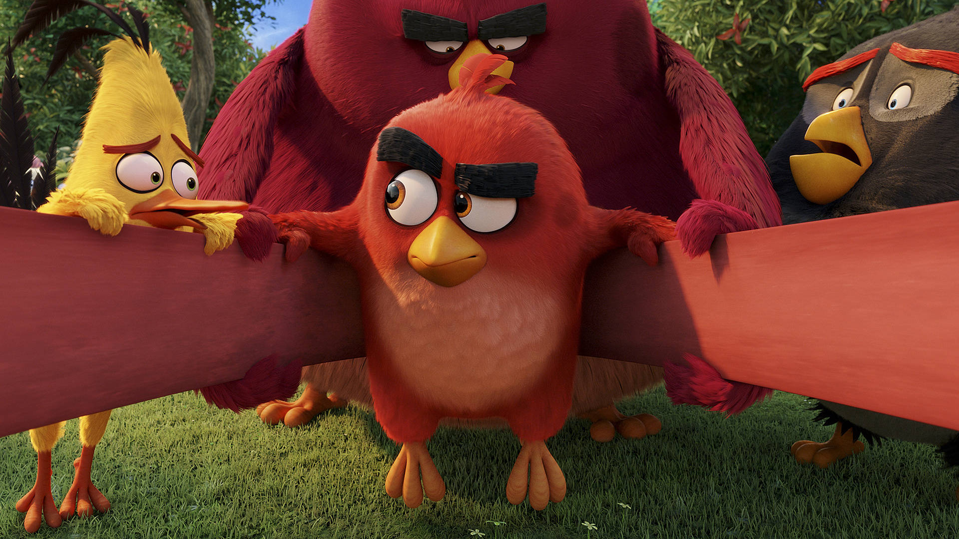 Catapult Scene From The Angry Birds Movie Background