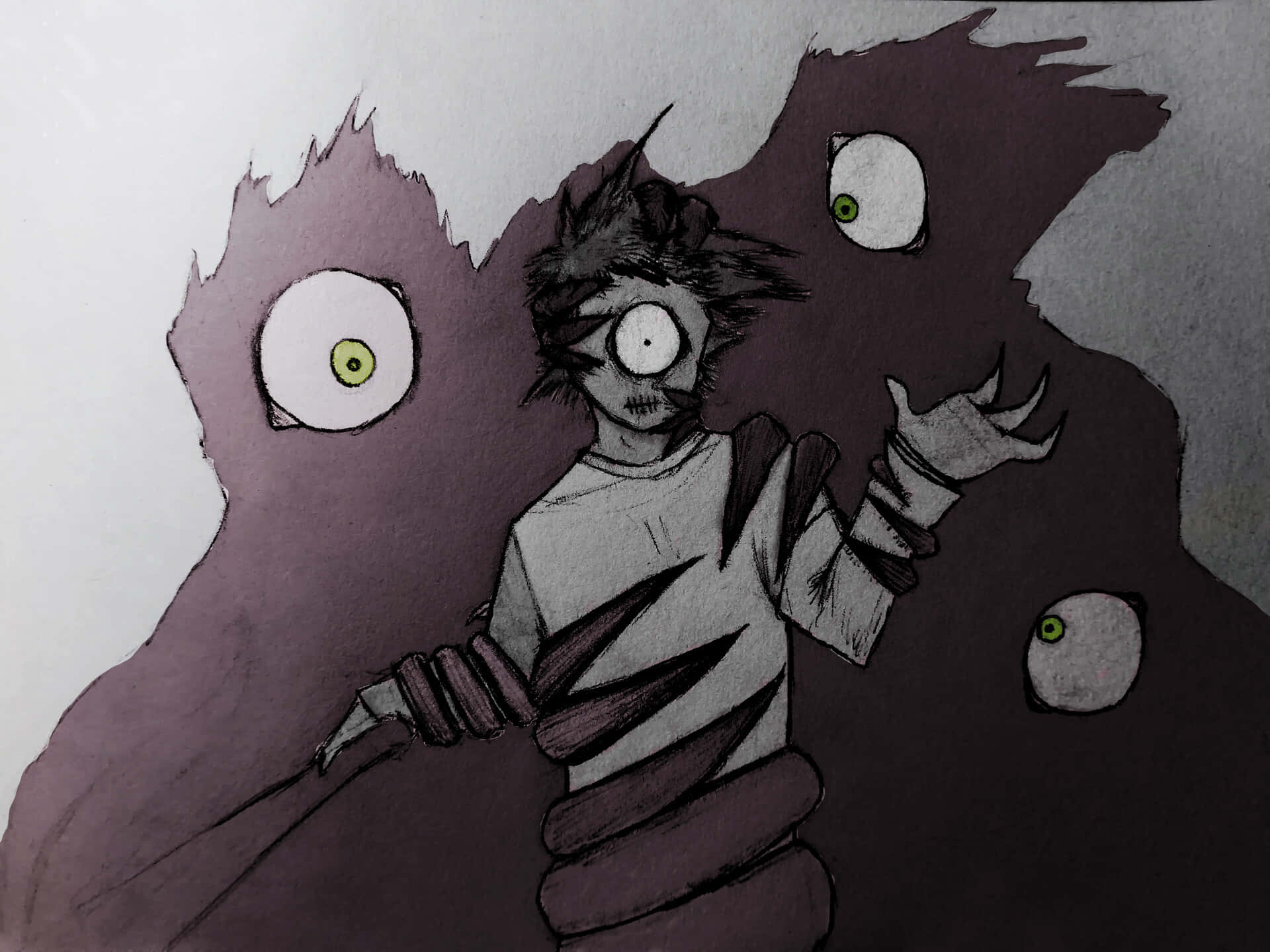 Catatonic Shadow Monster Background