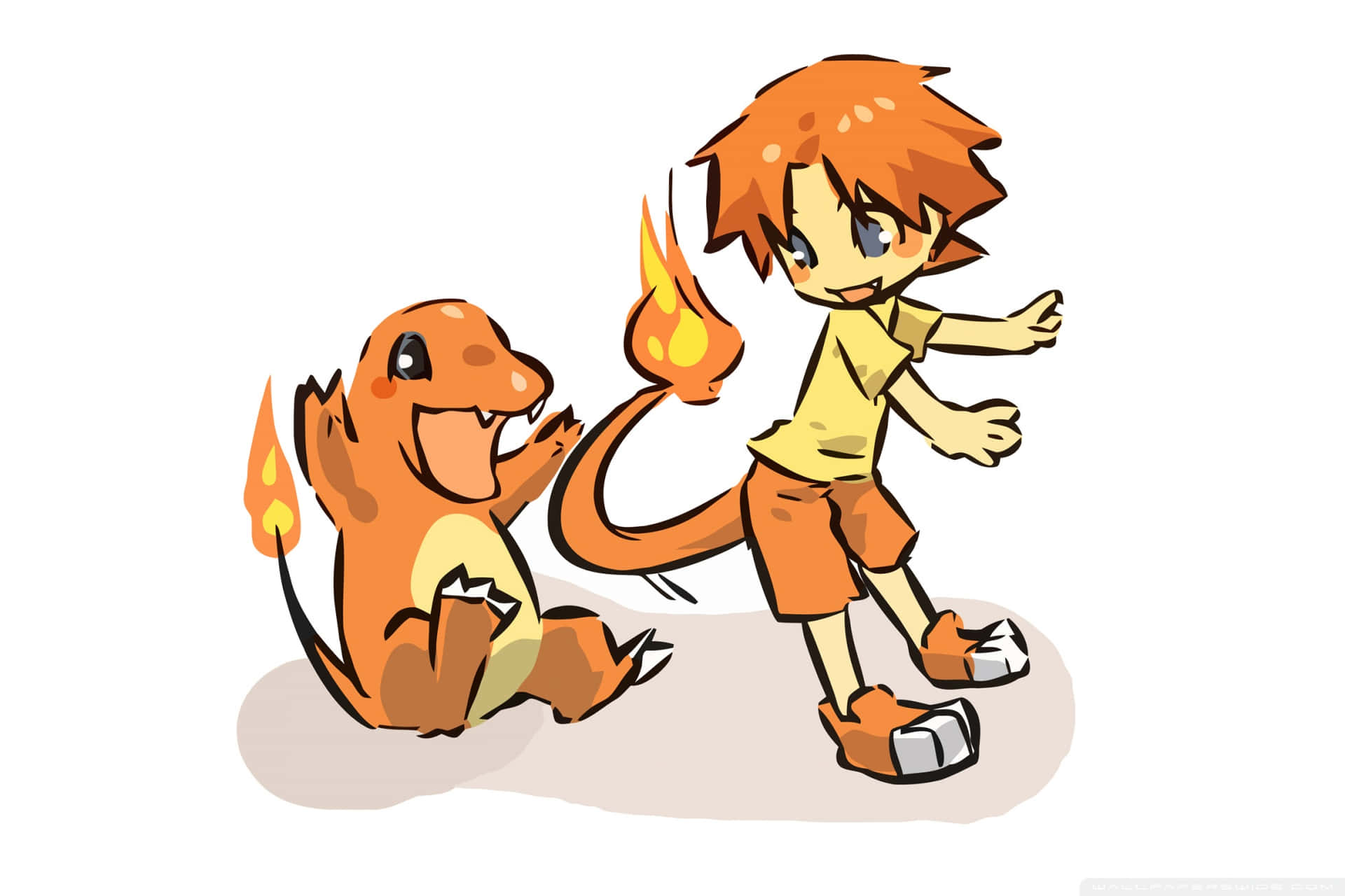 Catch A Hot Fire: Cute Charmander Background