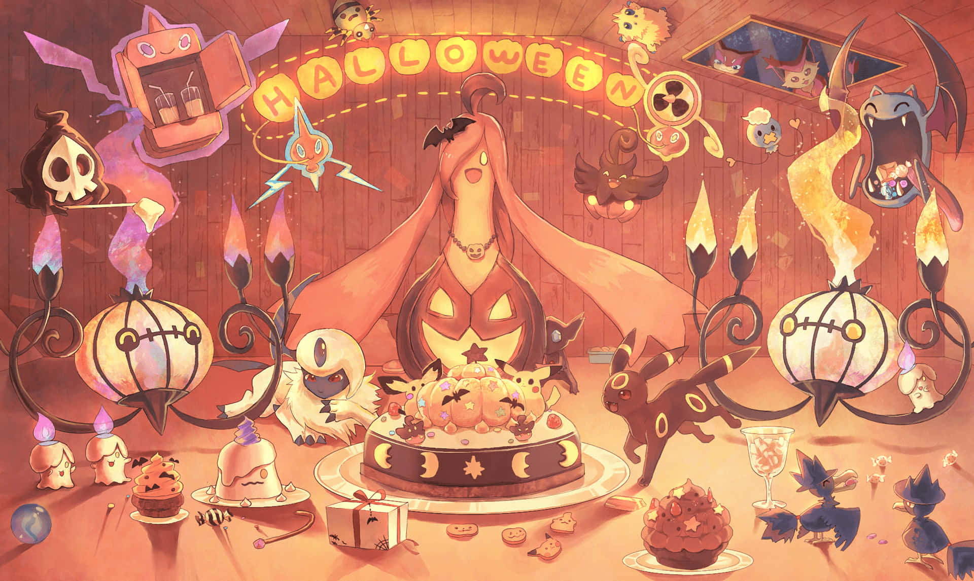 Catch All The Ghosts And Pumpkins This Halloween In Pokemon Adventure! Background