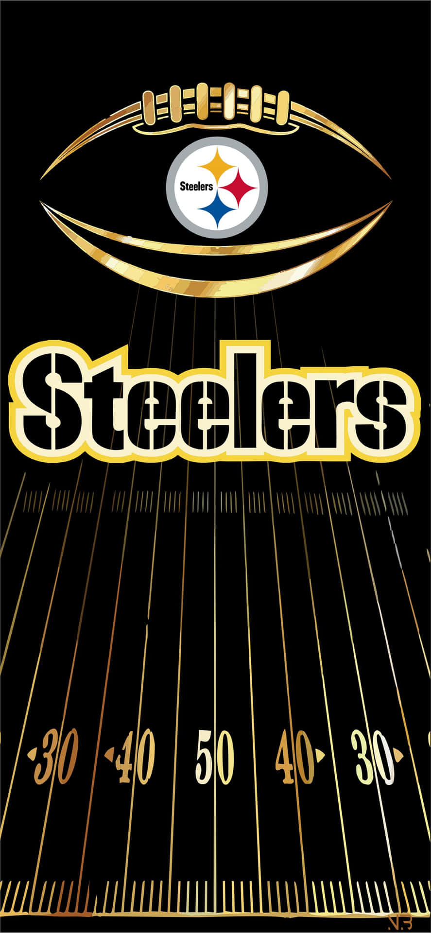 Catch The Action - Get The Official App For Pittsburgh Steelers Background