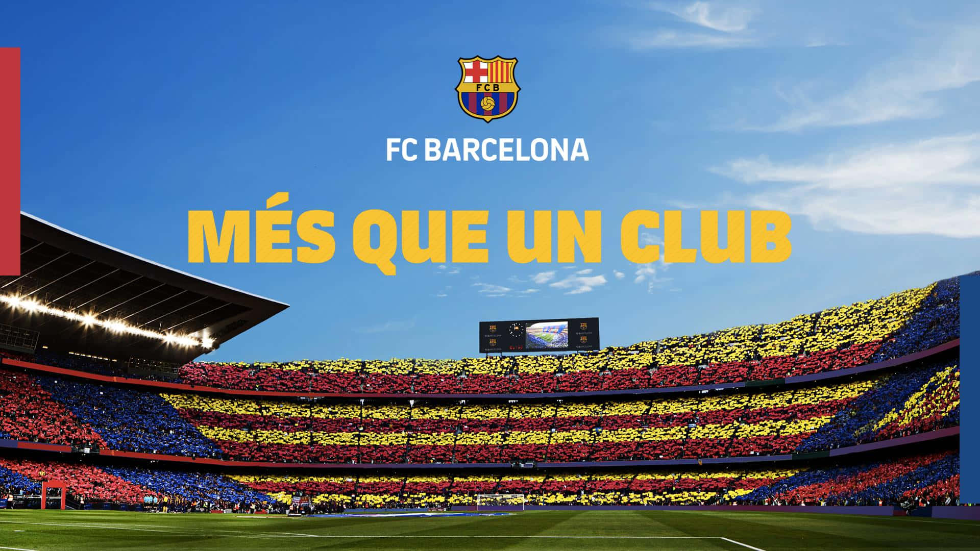 Catch The Latest Game Of Fc Barcelona On The Desktop Background