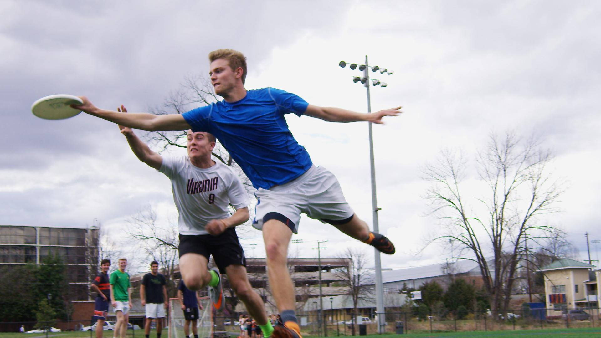 Catching Ultimate Frisbee Disc Background