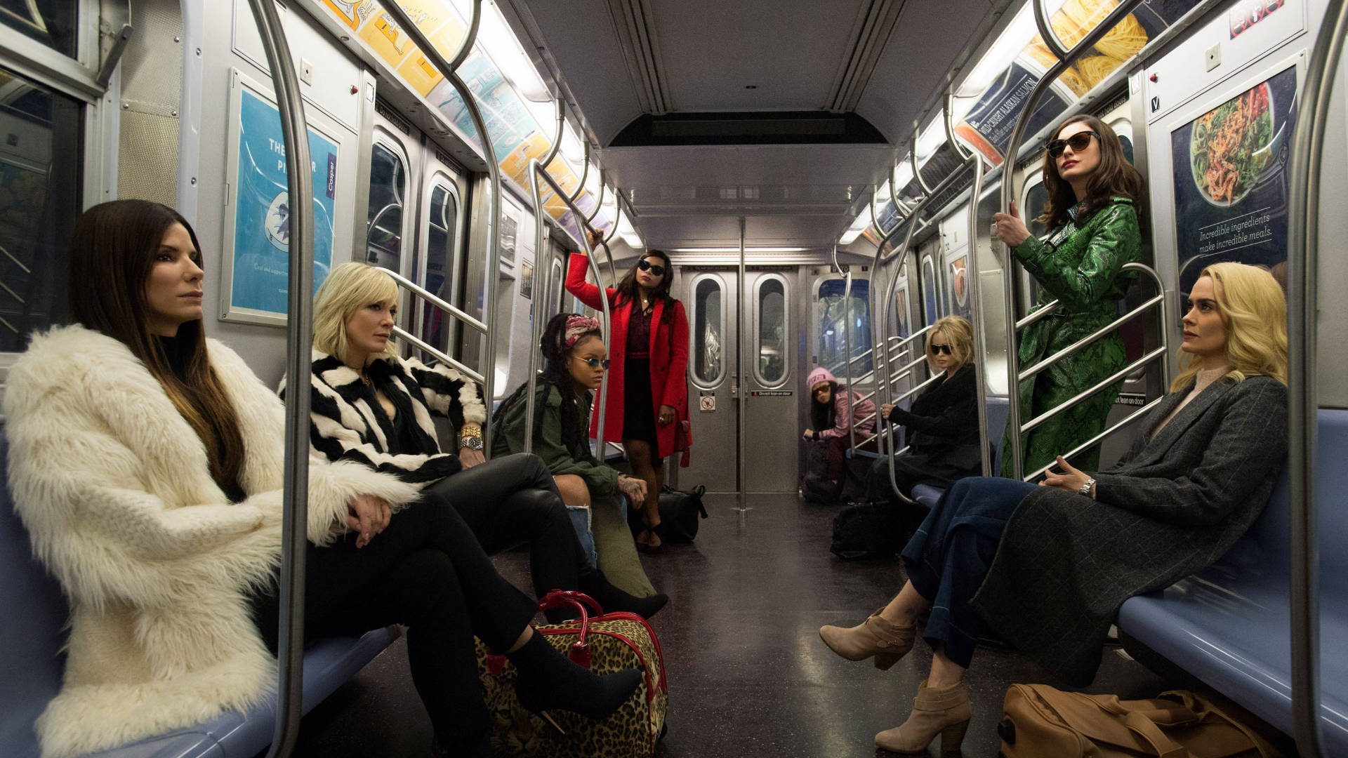Cate Blanchett Ocean's 8 Subway Scene Background