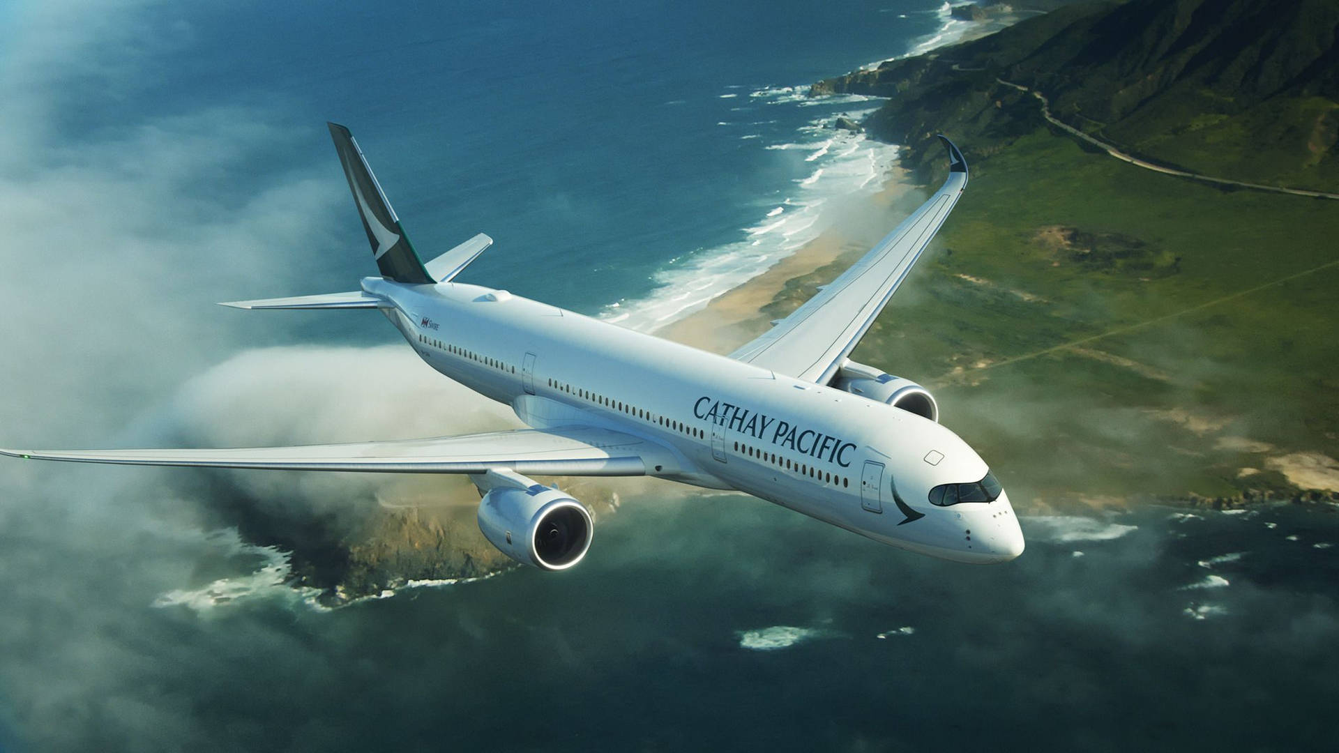 Cathay Pacific Aerial View Background