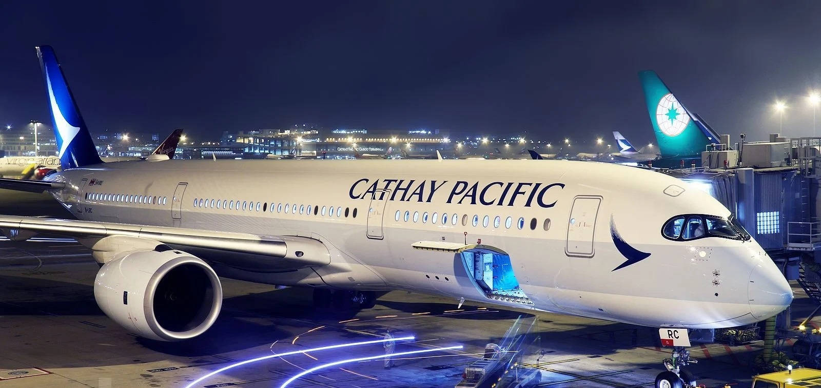 Cathay Pacific Airways Runway Background