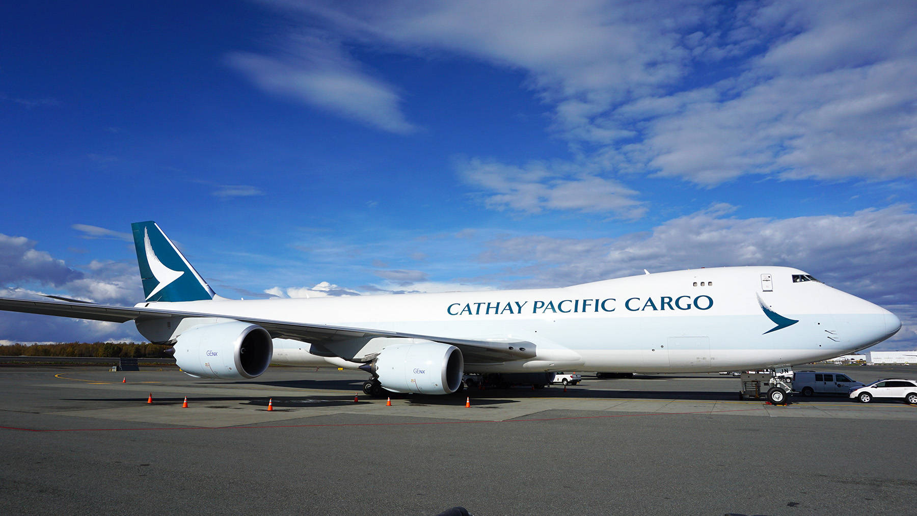 Cathay Pacific White Cargo Background