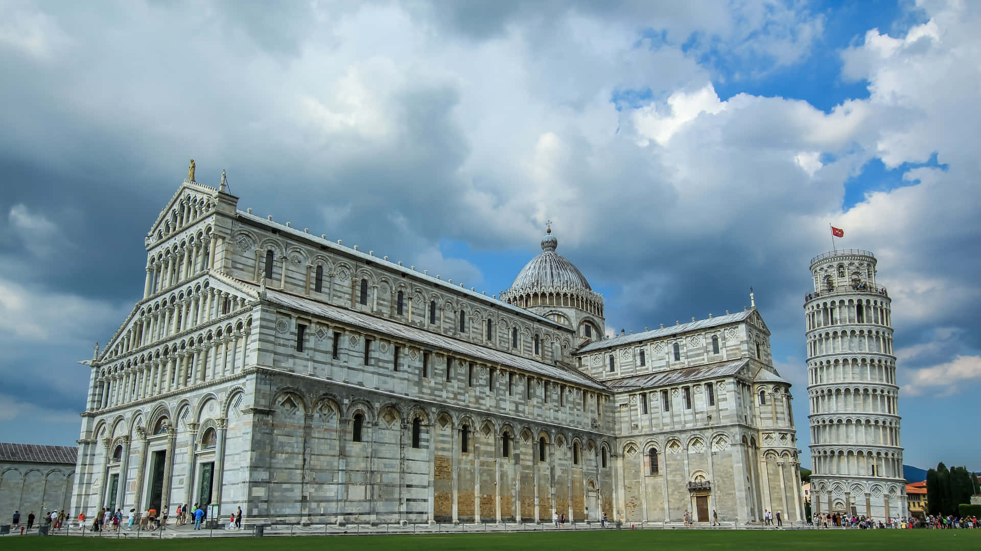 Cathedral And Tower Of Pisa Background
