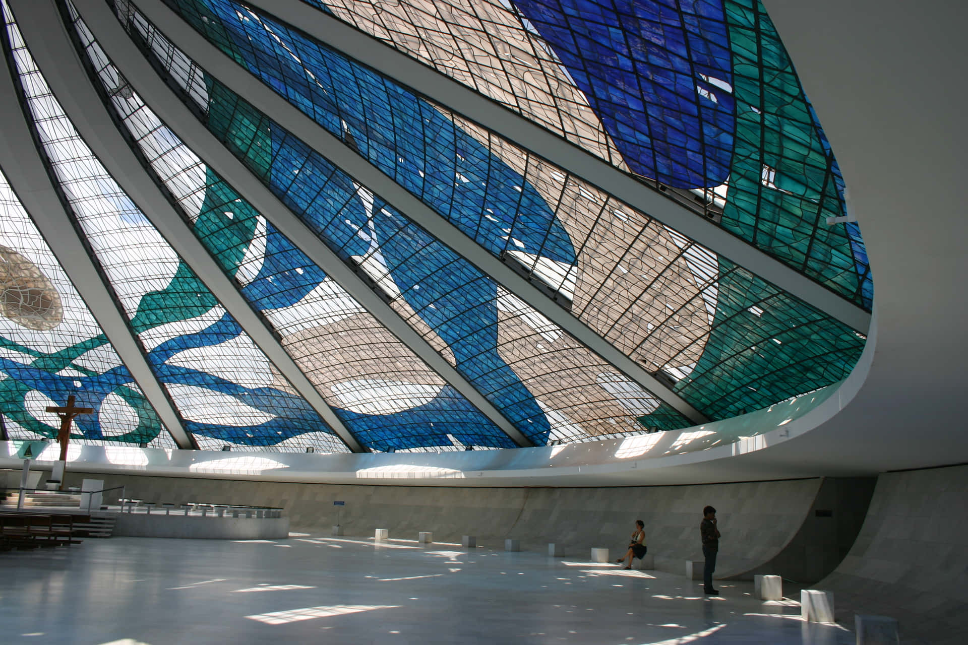 Cathedral Of Brasilia Stained Glass Background