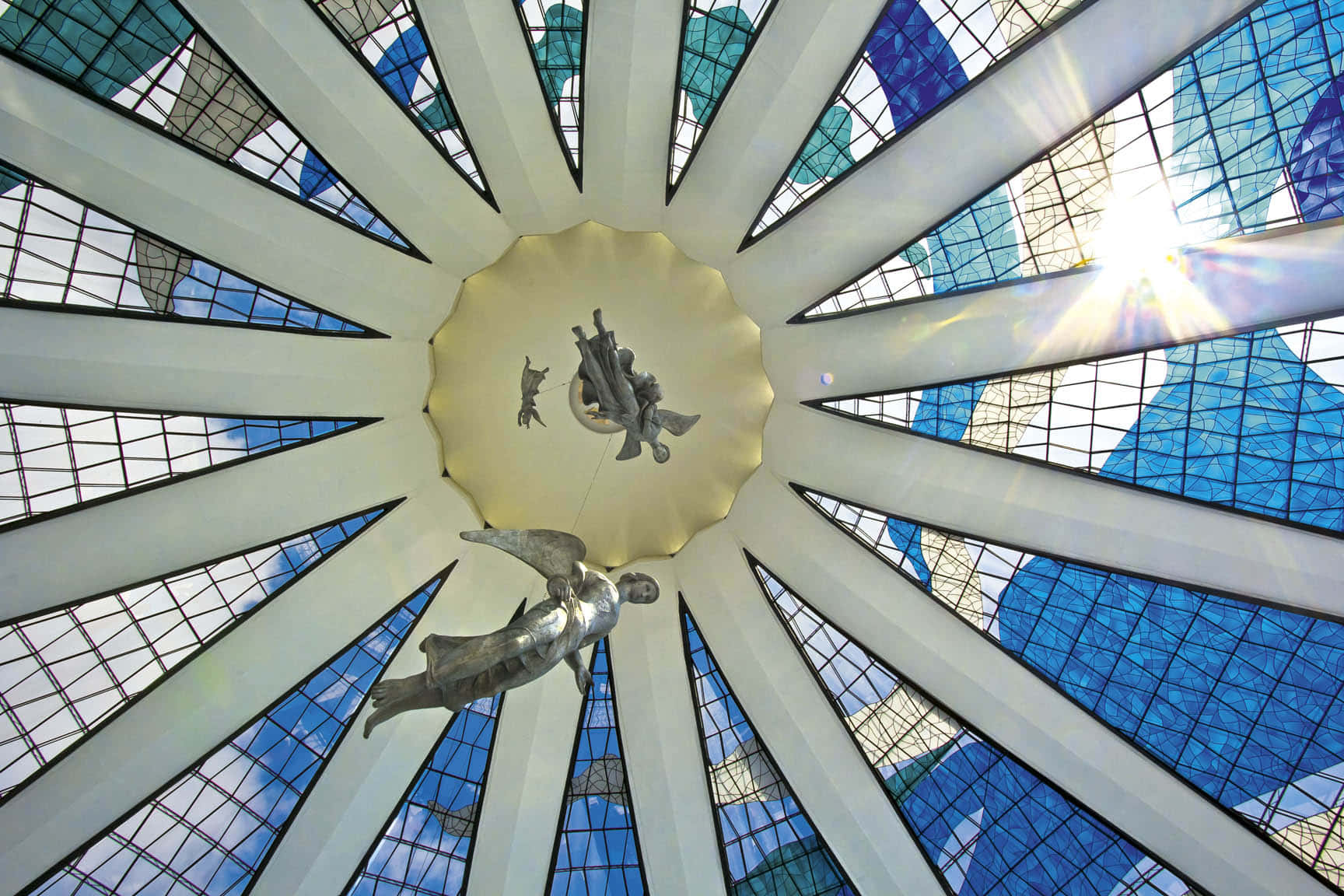 Cathedral Of Brasilia Symbols Background