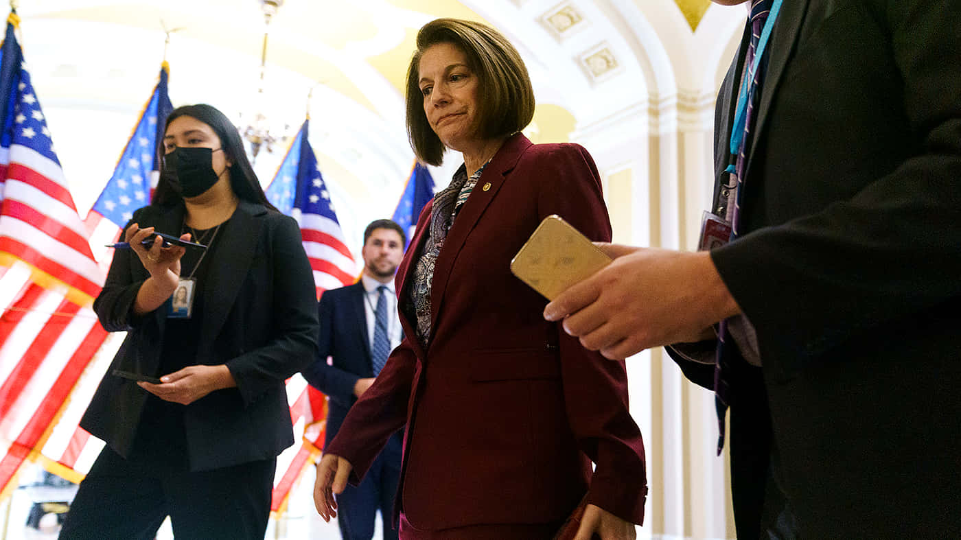 Catherine Cortez Masto Delivering A Speech Background