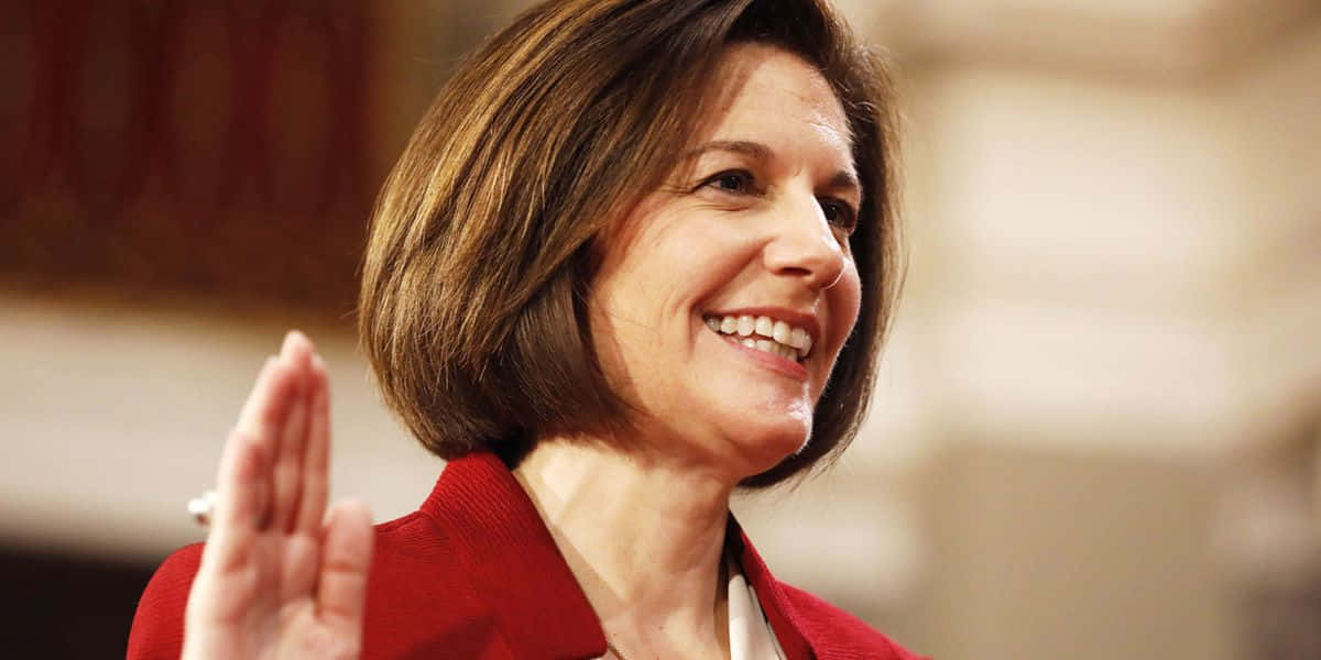 Catherine Cortez Masto During A Public Event Background