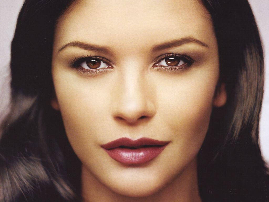 Catherine Zeta-jones Maroon Lips Background