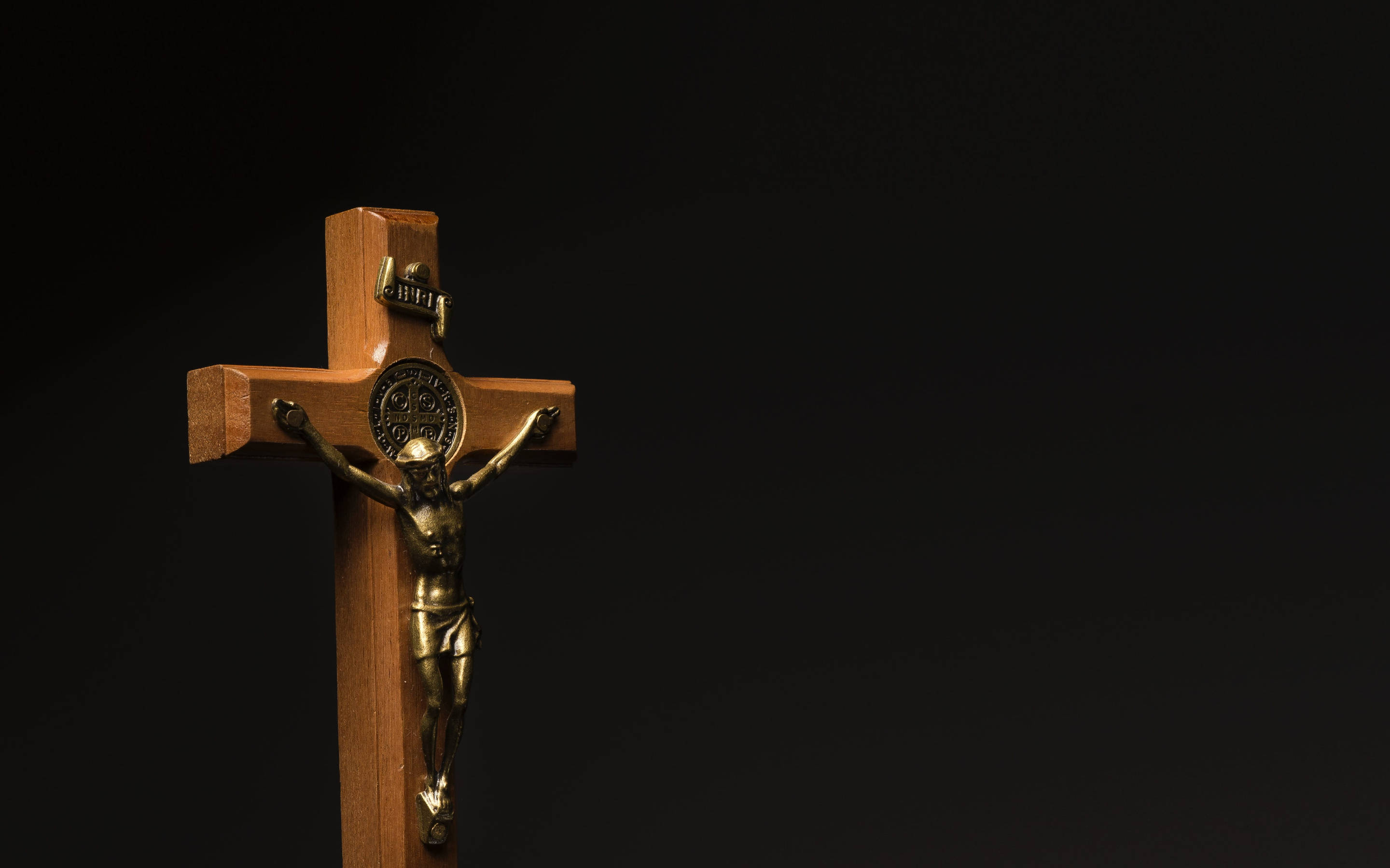 Catholic Image In Black Background