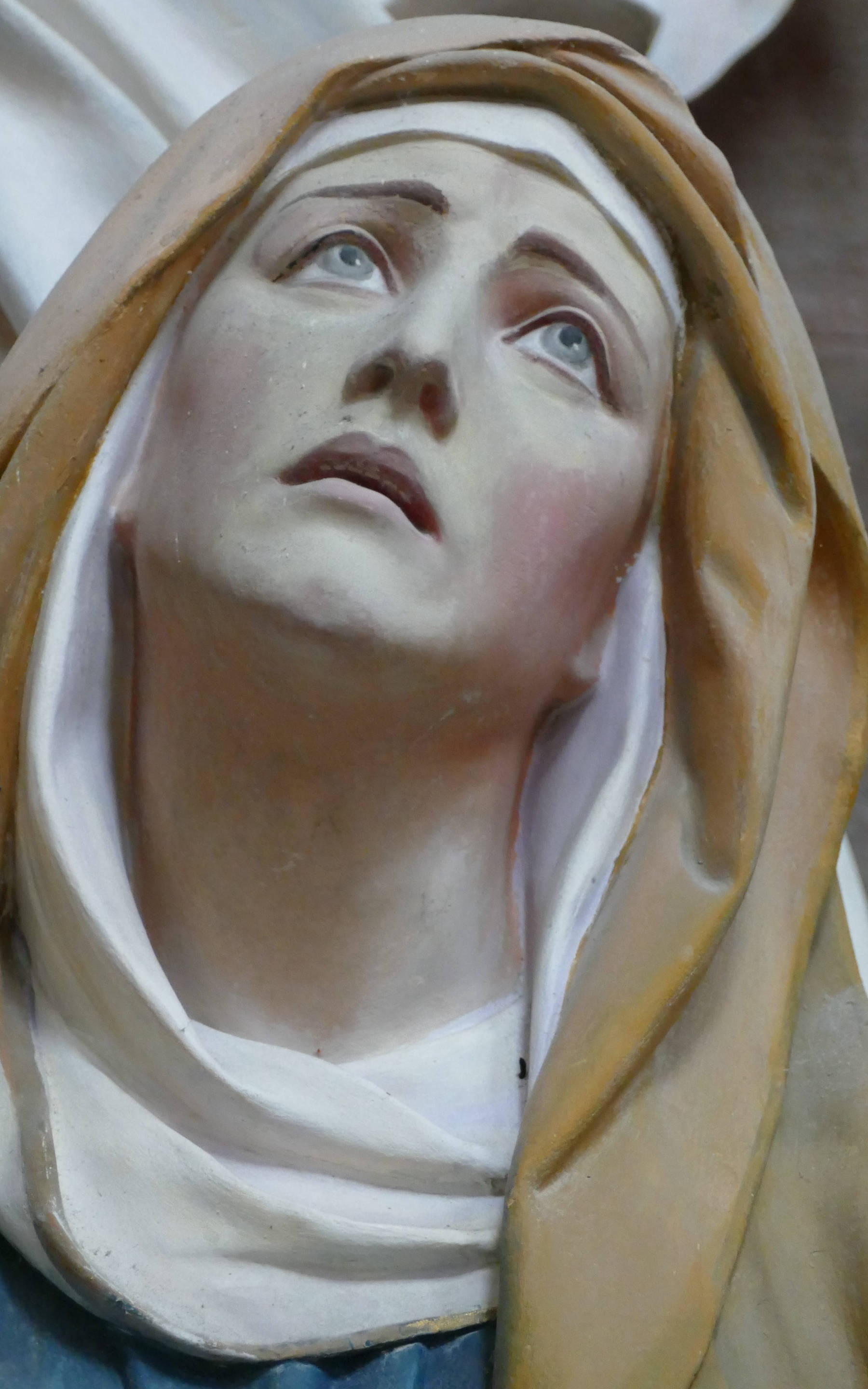 Catholic Nun Marble Sculpture Background