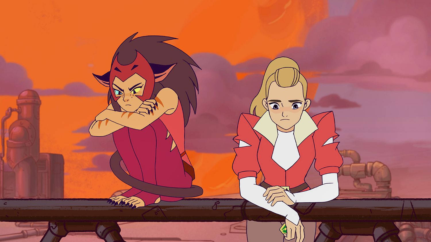 Catradora Ship Awkward Scene Background