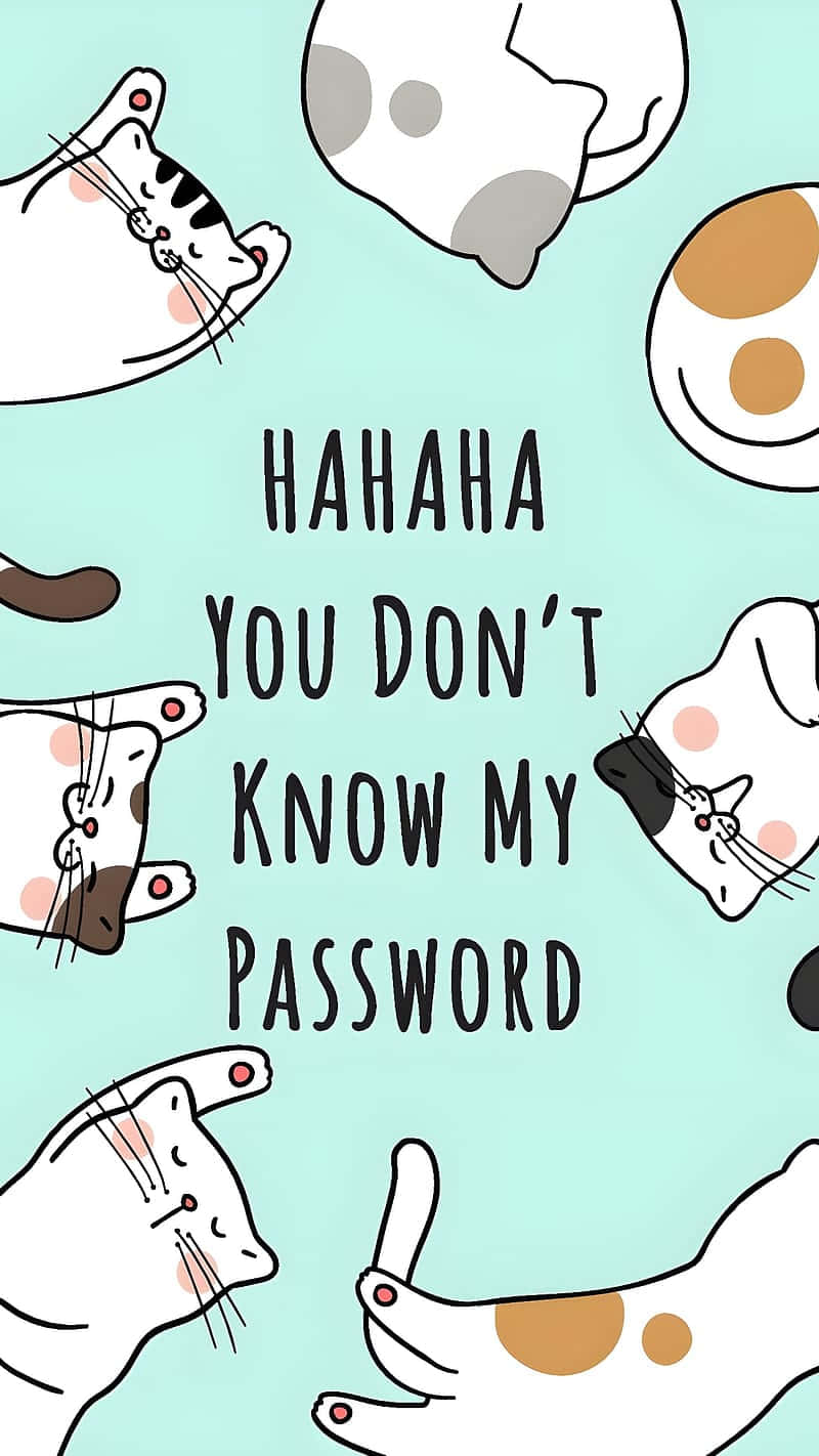 Cats Password Humor Illustration Background