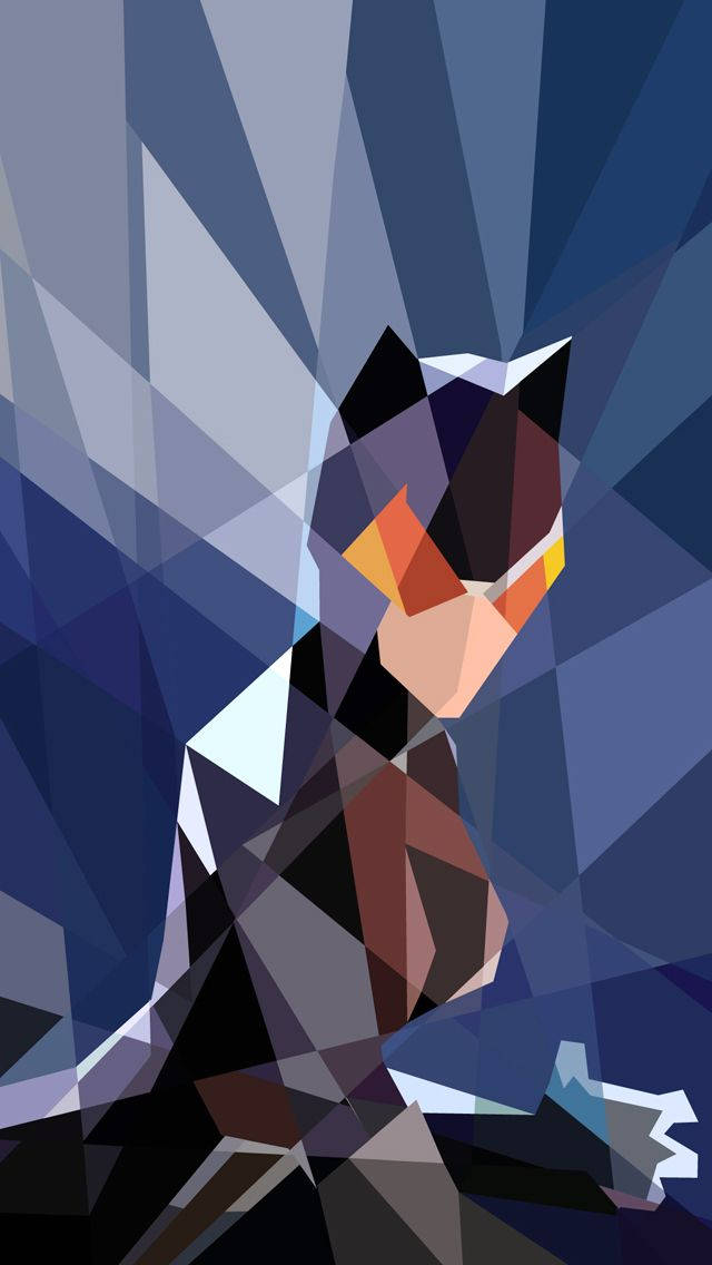 Catwoman Geometric Art Background