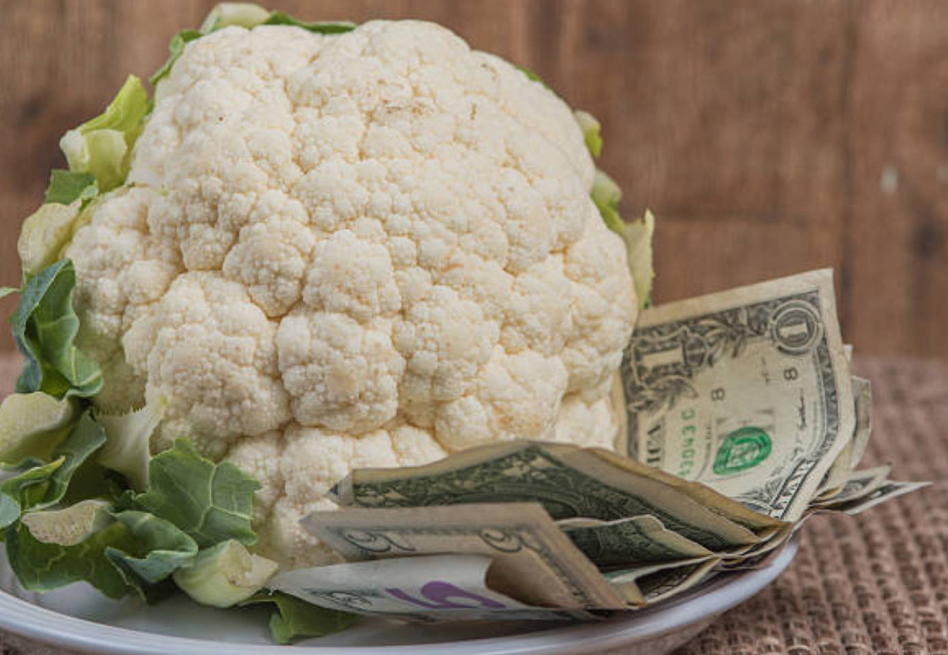 Cauliflower Money Background