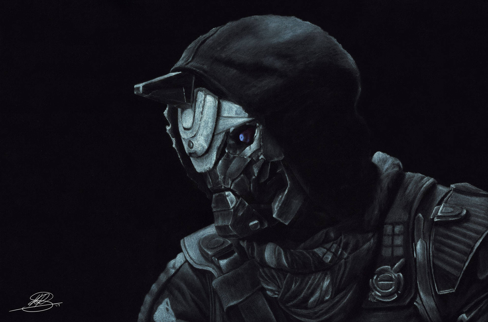 Cayde 6 Black Art Desktop Background