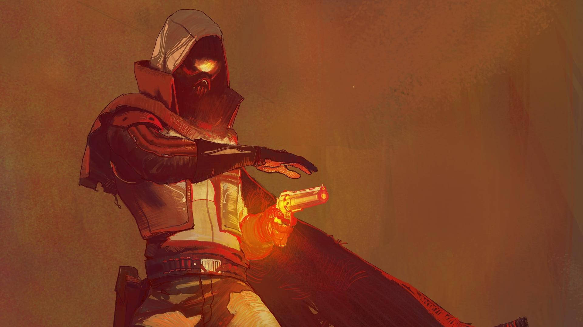 Cayde 6 Red Cape Shoot Desktop Background