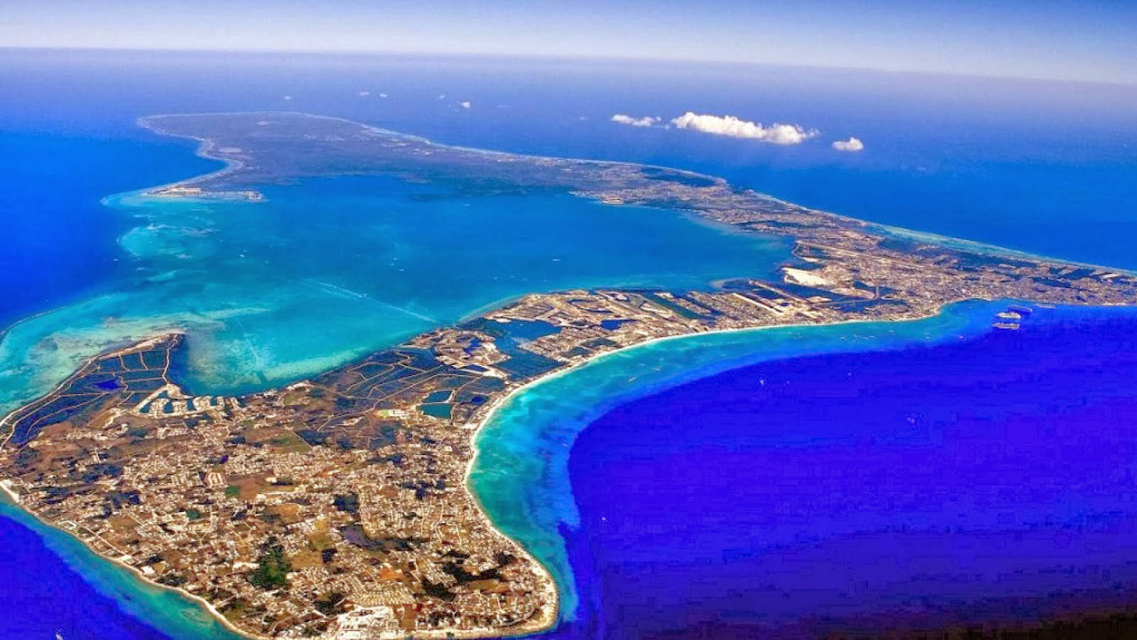 Cayman Island Aerial View Background