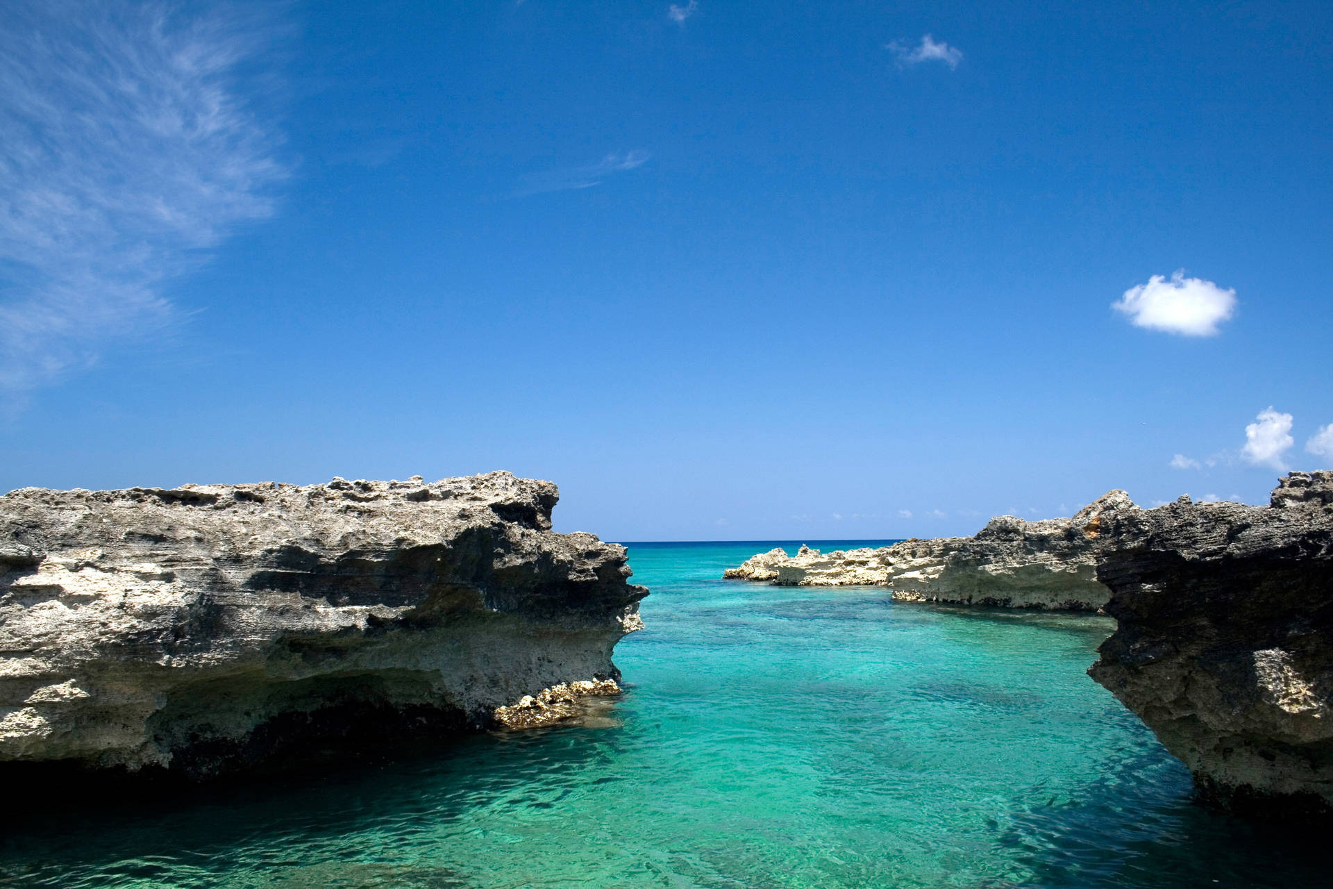 Cayman Island Cliff Rocks Background