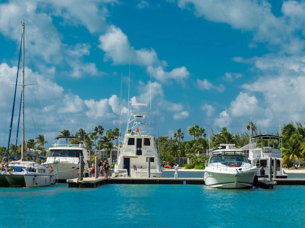Cayman Island Yacht Harbor Background